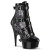 Pleaser DELIGHT-1013RM Botines Plataforma Charol pedrería malla Negro EU-36/US-6