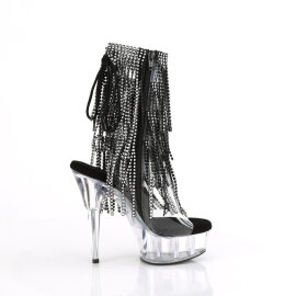 Pleaser DELIGHT-1017RSF Botines Plataforma Tono Claro pedrería Negro EU-37 / US-7