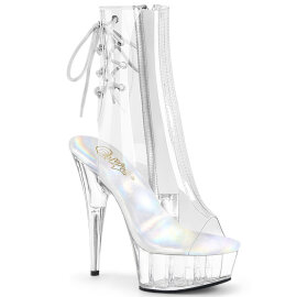 Pleaser DELIGHT-1018C Botines con Plataforma Transparente...