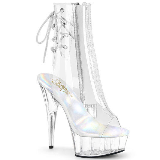 Pleaser DELIGHT-1018C Botines con Plataforma Transparente EU-39 / US-9