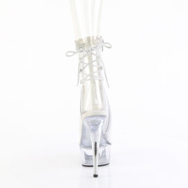 Pleaser DELIGHT-1018C-2RS Botines Plataforma Tono Claro pedrería Transparente EU-35 / US-5