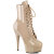 Pleaser DELIGHT-1020 Botines con Plataforma Charol beige EU-36 / US-6
