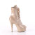 Pleaser DELIGHT-1020 Botines con Plataforma Charol beige EU-37 / US-7