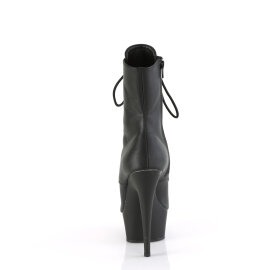 Pleaser DELIGHT-1021 Botines con Plataforma de Piel Sintética Negro EU-35 / US-5