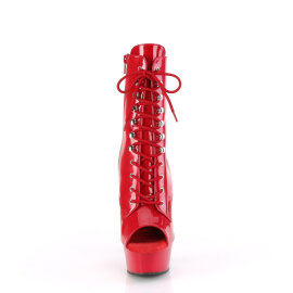 Pleaser DELIGHT-1021 Botines con Plataforma Charol Rojo EU-35 / US-5