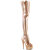 Pleaser DELIGHT-3000HWR Botas por encima de la rodilla con Plataforma Holograma Cuero sintético Dorado EU-35 / US-5