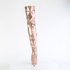 Pleaser DELIGHT-3000HWR Botas por encima de la rodilla con Plataforma Holograma Cuero sintético Dorado EU-36 / US-6