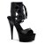 Pleaser Sandalia de Tacón DELIGHT-600-14 Negro Cuero Sintético EU-35 / US-5