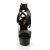 Pleaser Sandalia de Tacón DELIGHT-600-14 Negro Cuero Sintético EU-35 / US-5