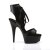 Pleaser Sandalia de Tacón DELIGHT-600-14 Negro Cuero Sintético EU-35 / US-5