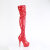 Pleaser DELIGHT-3000HWR Botas por encima de la rodilla con Plataforma Charol Holograma Red EU-35 / US-5