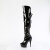 Pleaser DELIGHT-3018 Botas por encima de la rodilla con Plataforma Charol Negro EU-38 / US-8