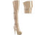Pleaser DELIGHT-3018 Botas por encima de la rodilla con Plataforma Charol Beige EU-37 / US-7