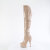 Pleaser DELIGHT-3018 Botas por encima de la rodilla con Plataforma Charol Beige EU-37 / US-7