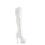 Pleaser DELIGHT-3018 Botas por encima de la rodilla con Plataforma Charol Blanco EU-37 / US-7