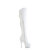 Pleaser DELIGHT-3018 Botas por encima de la rodilla con Plataforma de Piel Sintética Blanco EU-38 / US-8