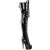 Pleaser DELIGHT-3022 Botas por encima de la rodilla con Plataforma Charol Negro EU-35 / US-5