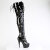 Pleaser DELIGHT-3022 Botas por encima de la rodilla con Plataforma Charol Negro EU-35 / US-5
