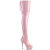 Pleaser DELIGHT-3063 Botas por encima de la rodilla con Plataforma Charol Rosa EU-35 / US-5