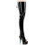 Pleaser DELIGHT-4017 Botas por encima de la rodilla con Plataforma Charol Negro EU-41 / US-11
