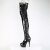 Pleaser DELIGHT-4050 Botas por encima de la rodilla con Plataforma Charol Negro EU-35 / US-5