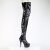 Pleaser DELIGHT-4050 Botas por encima de la rodilla con Plataforma Charol Negro EU-35 / US-5