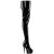 Pleaser DELIGHT-4063 Botas por encima de la rodilla con Plataforma Charol Negro EU-35 / US-5