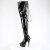 Pleaser DELIGHT-4063 Botas por encima de la rodilla con Plataforma Charol Negro EU-35 / US-5