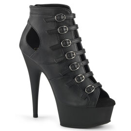 Pleaser DELIGHT-600-11 Botines con Plataforma de Piel...