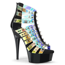 Pleaser DELIGHT-600-9 Botines con Plataforma Charol...