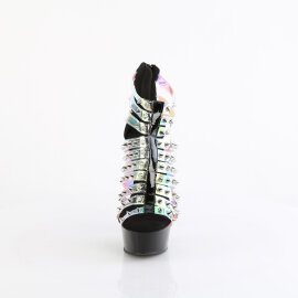 Pleaser DELIGHT-600-9 Botines con Plataforma Charol Holograma colorido EU-37/US-7