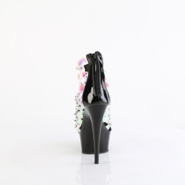 Pleaser DELIGHT-600-9 Botines con Plataforma Charol Holograma colorido EU-39/US-9