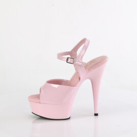 Pleaser DELIGHT-609 Sandalias de Plataforma Charol rosa EU-35 / US-5