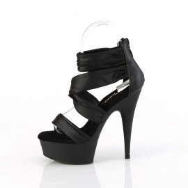 Pleaser DELIGHT-620 Sandalias de Plataforma Tela Negro EU-38 / US-8