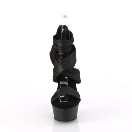 Pleaser DELIGHT-620 Sandalias de Plataforma Tela Negro EU-39 / US-9