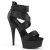 Pleaser DELIGHT-620 Sandalias de Plataforma Tela Negro EU-41 / US-11