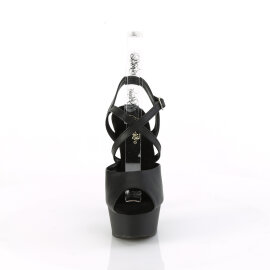 Pleaser DELIGHT-624-1 Sandalias de Plataforma Piel Sintética Negro EU-36 / US-6