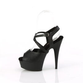 Pleaser DELIGHT-624-1 Sandalias de Plataforma Piel Sintética Negro EU-36 / US-6