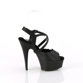 Pleaser DELIGHT-624-1 Sandalias de Plataforma Piel Sintética Negro EU-36 / US-6