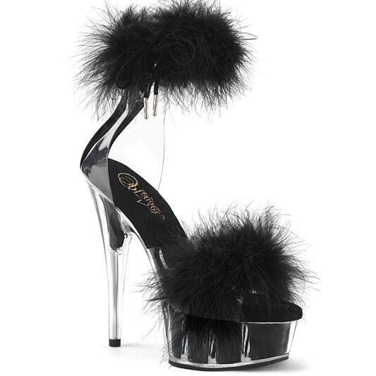 Pleaser DELIGHT-624F Sandalias de Plataforma Negro Tono Claro EU-35 / US-5