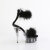 Pleaser DELIGHT-624F Sandalias de Plataforma Negro Tono Claro EU-38 / US-8