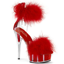 Pleaser DELIGHT-624F Sandalias de Plataforma Rojo Tono Claro EU-36 / US-6