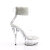 Pleaser DELIGHT-624RS Sandalias Plataforma Pedrería Transparente Plata EU-39 / US-9