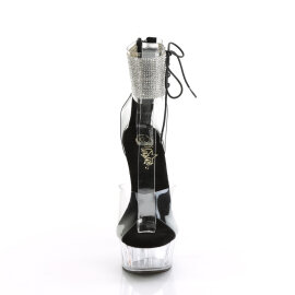 Pleaser DELIGHT-624RS Sandalias Plataforma Tono Claro pedrería Negro EU-42 / US-12