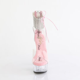 Pleaser DELIGHT-624RS Sandalias Plataforma Tono Claro pedrería plata EU-40 / US-10