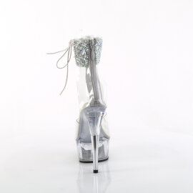 Pleaser DELIGHT-624RS-02 Sandalias Plataforma Tono Claro pedrería Transparente EU-37/US-7