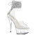 Pleaser DELIGHT-624RS-02 Sandalias Plataforma Tono Claro pedrería Transparente EU-37/US-7