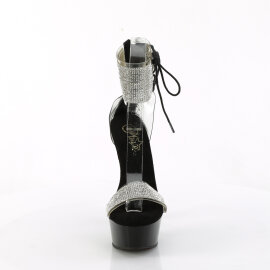 Pleaser DELIGHT-627RS Sandalias Plataforma Tono Claro pedrería Negro EU-36 / US-6