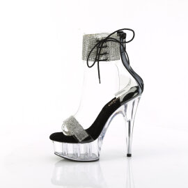 Pleaser DELIGHT-627RS Sandalias Plataforma Tono Claro pedrería Transparente EU-39 / US-9
