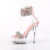Pleaser DELIGHT-627RS Sandalias Plataforma Tono Claro pedrería plata EU-35 / US-5